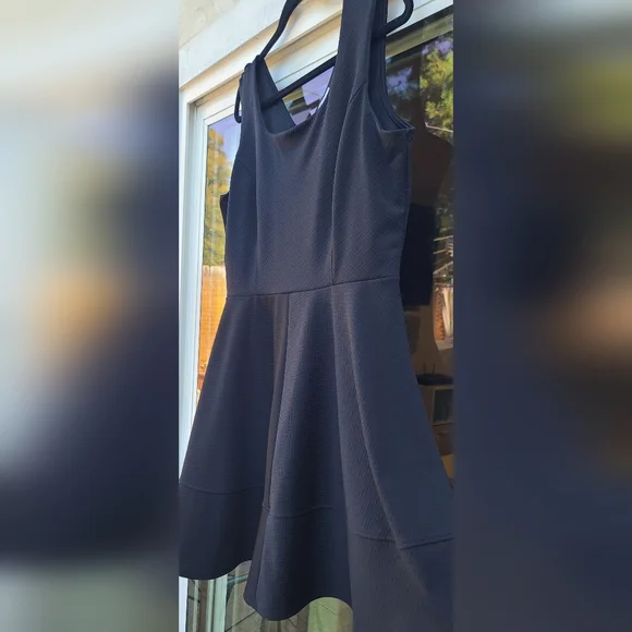 Kiki La'Rue Little Black Dress Textured Fit-and-Flare – Size 2XL - Picture 3 of 15